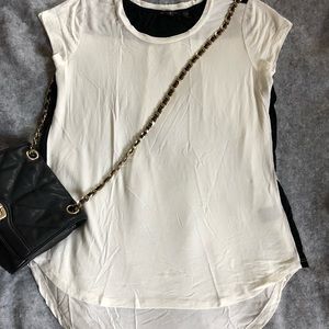 Nordstrom Modal hi low cap sleeve tee